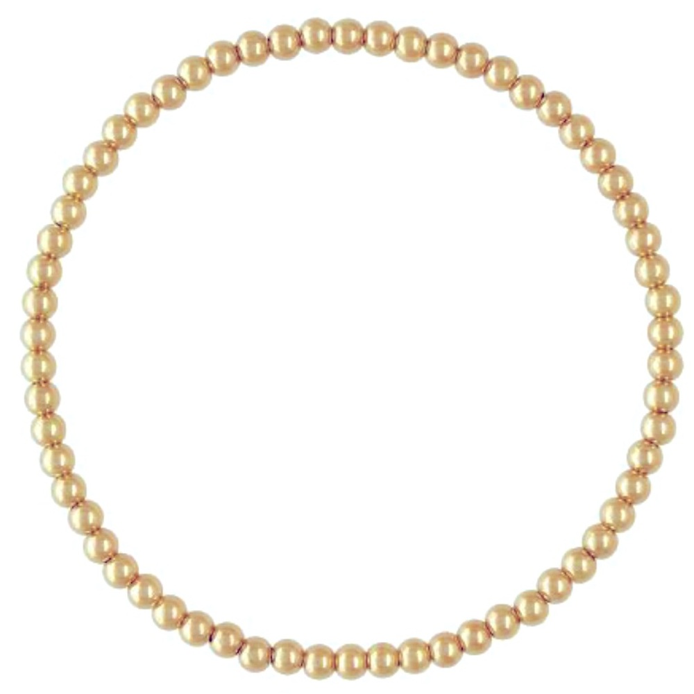 Bracelet gold bead stretchy,child baby size Waterproof will not tarnish shower